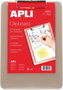 APLI PAPER Carpeta A4 con pinza superior gris translúcido