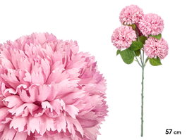 Ibergarden Vara Ramo 5 Pompones Rosa Palo 57 cm Plástico (Set de 12)