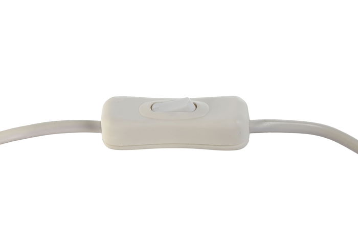 DKD Home Decor Atlas Lámpara Sobremesa Moderno Blanco Dorado 14 x 32 x 14 cm