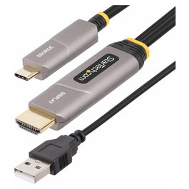 StarTech Cable Activo Óptico USB-C a HDMI 2.0 15.2m AOC - Conector USB Tipo C a HDMI Tipo A - 4K 60Hz HDR10 - Negro - 4.5mm - CL3