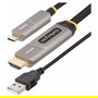 StarTech Cable Activo Óptico USB-C a HDMI 2.0 15.2m AOC - Conector USB Tipo C a HDMI Tipo A - 4K 60Hz HDR10 - Negro - 4.5mm - CL3