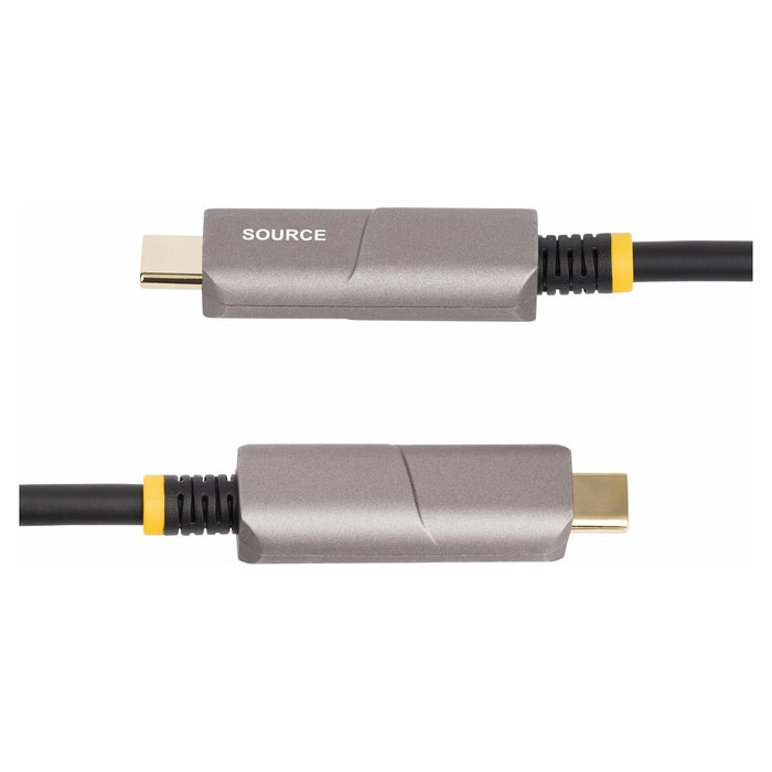 StarTech Cable Activo Óptico USB-C a HDMI 2.0 15.2m AOC - Conector USB Tipo C a HDMI Tipo A - 4K 60Hz HDR10 - Negro - 4.5mm - CL3