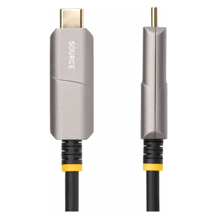 StarTech Cable Activo Óptico USB-C a HDMI 2.0 15.2m AOC - Conector USB Tipo C a HDMI Tipo A - 4K 60Hz HDR10 - Negro - 4.5mm - CL3