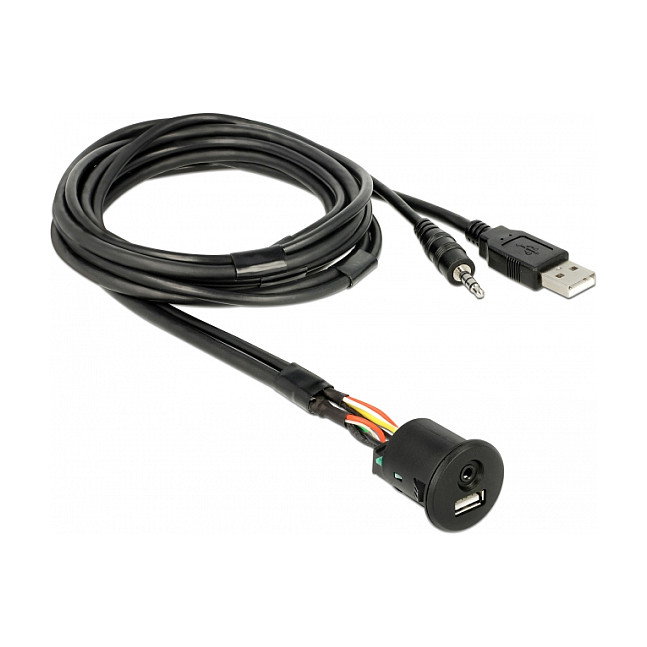 DeLOCK Cable USB Tipo-A y Jack 3,5 mm 4 Pin, 1,5 m, Negro DeLOCK Cable USB Tipo-A y Jack 3,5 mm 4 Pin, 1,5 m, Negro