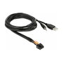 DeLOCK Cable USB Tipo-A y Jack 3,5 mm 4 Pin, 1,5 m, Negro