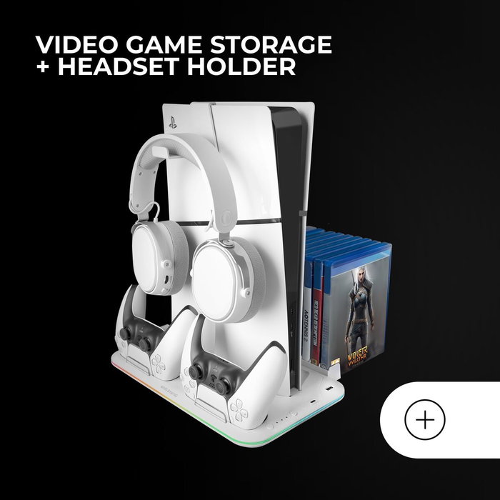 Mars Gaming Soporte Multifunción RGB para PS5 MPS5-B2 Blanco Mars Gaming Soporte Multifunción RGB para PS5 MPS5-B2 Blanco