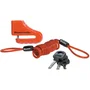 Master Lock 8303EURDPS Antirrobo para Motocicleta Candado de Disco Rojo 80 mm