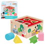 WOOMAX Cubo Formas Madera Mickey Minnie Disney +12 Meses 5 Piezas 13cm