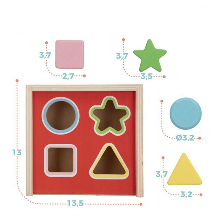 WOOMAX Cubo formas madera Mickey Minnie Disney WOOMAX Cubo formas madera Mickey Minnie Disney