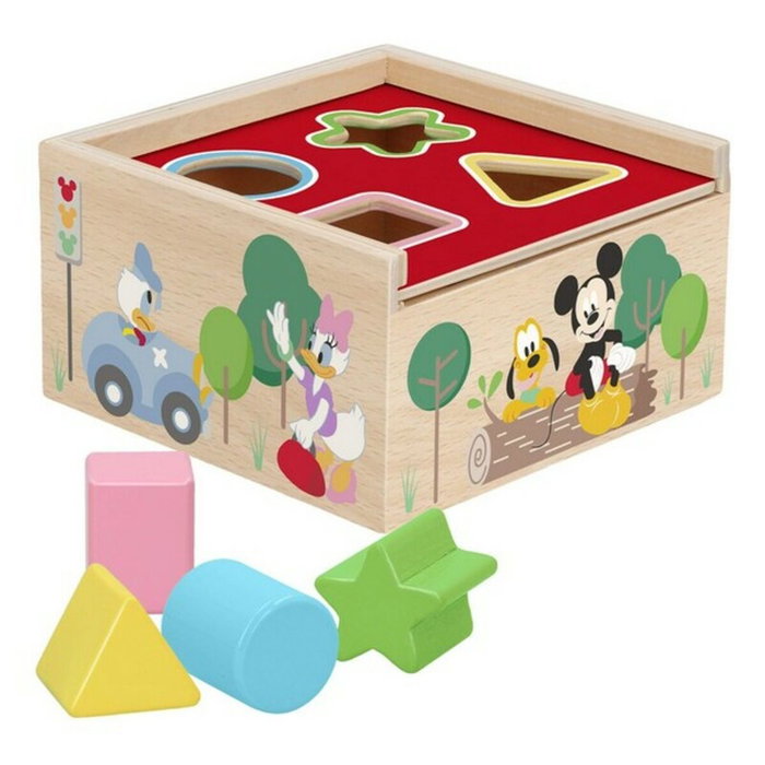 WOOMAX Cubo formas madera Mickey Minnie Disney WOOMAX Cubo formas madera Mickey Minnie Disney