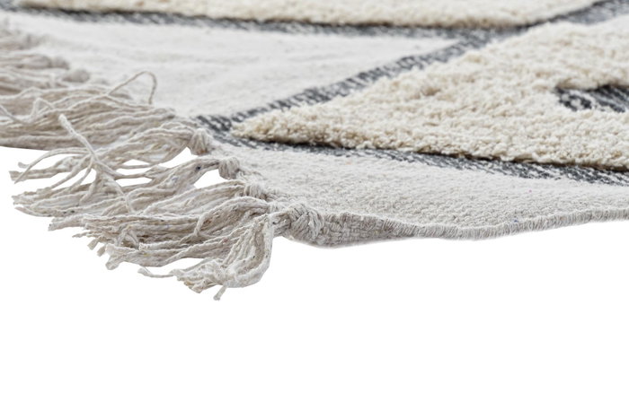 DKD Home Decor Alfombra de Algodón Rombos Beige 120x180x1 cm DKD Home Decor Alfombra de Algodón Rombos Beige 120x180x1 cm