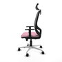 PIQUERAS Y CRESPO Silla de oficina Cilanco Rosa con respaldo de malla Gris