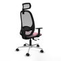 PIQUERAS Y CRESPO Silla de oficina Cilanco Rosa con respaldo de malla Gris