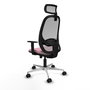 PIQUERAS Y CRESPO Silla de oficina Cilanco Rosa con respaldo de malla Gris
