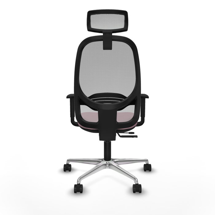 PIQUERAS Y CRESPO Silla de oficina Cilanco Rosa con respaldo de malla Gris