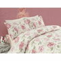 Aucune Juego de cama Crema con funda nórdica y 2 fundas de almohada