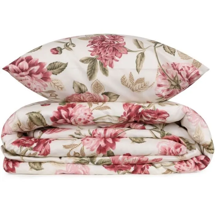 Juego de Cama 220x240 cm con 2 Fundas de Almohada 60x60 cm - 65% Algodón, 35% Poliéster - Crema - AUC8681181370865