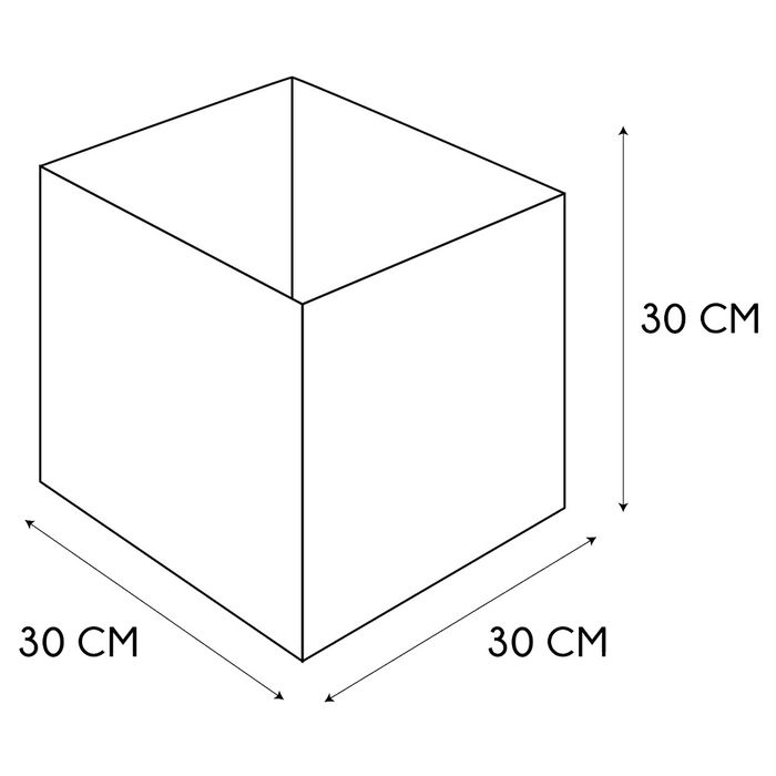 Home Deco Factory Cesta Orden Madera Industriel 30x30 cm