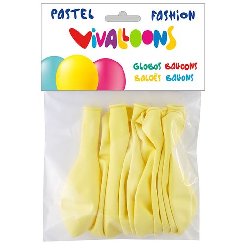 Globo Vivalloons Light Pastel Amarillo Claro Bolsa De 10