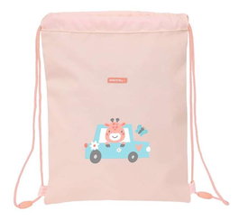 Bolsa Mochila con Cuerdas Safta Jirafa Coral 26 x 34 x 1 cm