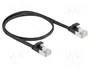DeLOCK 81162 Cable de parche plano Cat6a U/FTP 0,5 m Negro