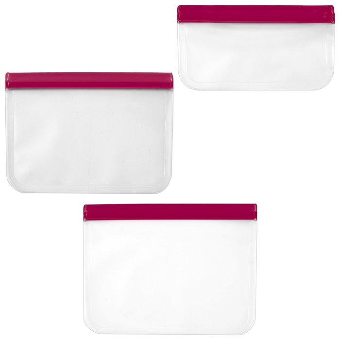 Cook Concept Juego de 3 Bolsas Conservación Reutilizables Translúcidas Lavables Aptas Congelador Medidas Varias