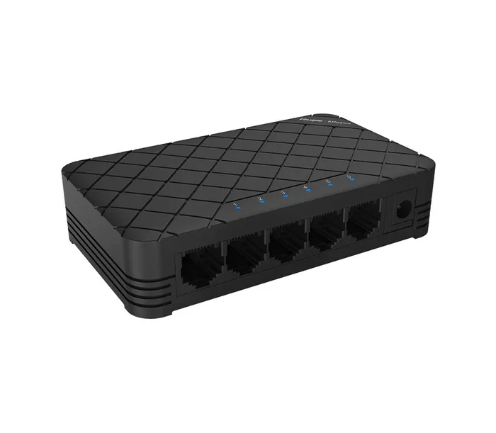 Ruijie Networks Switch No Administrado Fast Ethernet 10/100 Mbps RG-ES05, 5 Puertos RJ45, Negro, Plástico, Desktop, para Pequeña Empresa/SOHO/Vigilancia