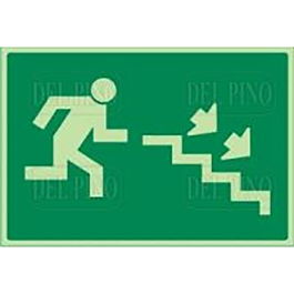 DUVER Señal 967 Escalera Plástico 297x210 Lum. (Dcha-Abajo)