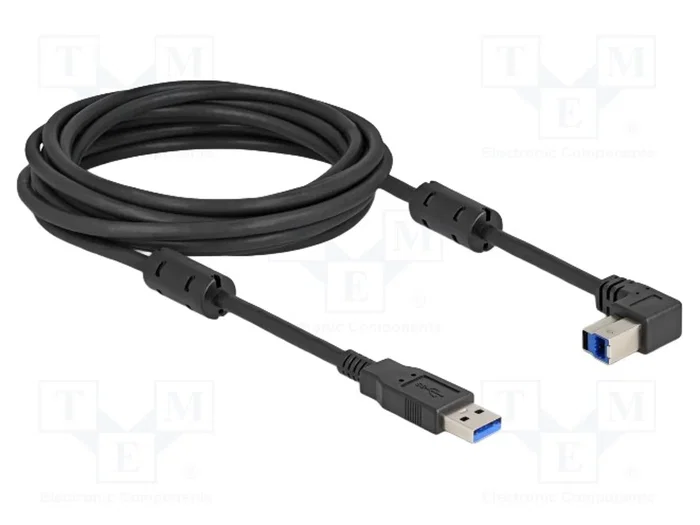 DeLOCK Cable USB Tipo-A a Tipo-B 90° 5 m