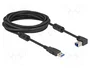 DeLOCK Cable USB Tipo-A a Tipo-B 90° 5 m