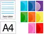 Liderpapel Libreta 360 Tapa Plástico A4 48 Hojas 90gr Pauta 4ª 3,5mm Colores Surtidos