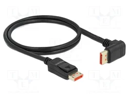 DeLOCK 87054 Cable DisplayPort 1.4 con conector angular 90°, 8K 60 Hz, 1 m