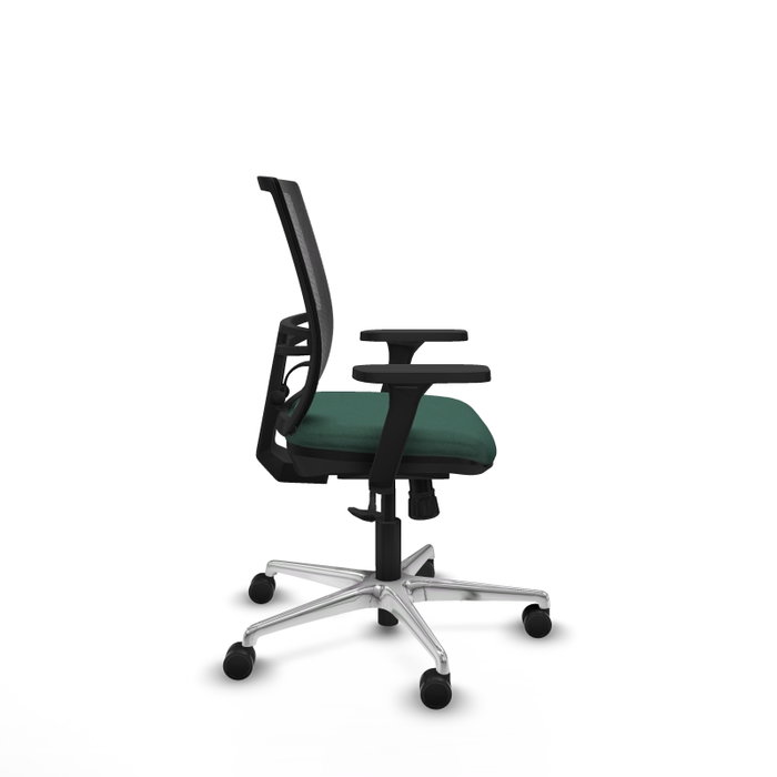 PIQUERAS Y CRESPO Silla de oficina Yunquera con mecanismo Sincro, Verde botella y Negro