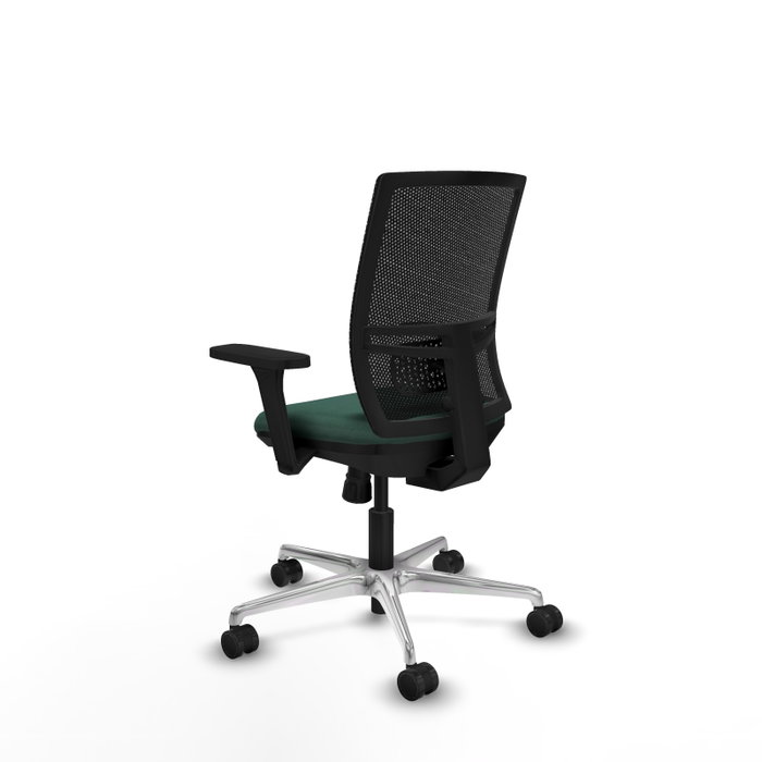 PIQUERAS Y CRESPO Silla de oficina Yunquera con mecanismo Sincro, Verde botella y Negro