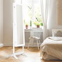 Home Deco Factory Armario Joyero De Pie Con Espejo Verona Repisas Cajones Ganchos 37.5x34x145 Cm