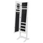 Home Deco Factory Armario Joyero De Pie Con Espejo Verona Repisas Cajones Ganchos 37.5x34x145 Cm