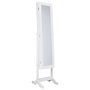 Home Deco Factory Armario Joyero De Pie Con Espejo Verona Repisas Cajones Ganchos 37.5x34x145 Cm