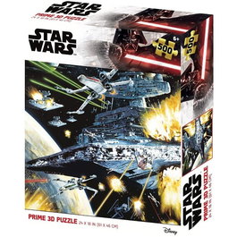 Prime 3D Puzle Lenticular Star Wars Destructor Estelar 3D 500 Piezas