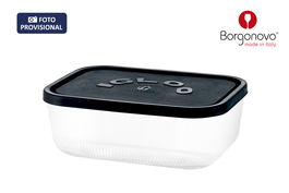 Inde Fiambrera Rectangular con Tapa Igloo Lines, 13.5x9.5x6.5 cm, 400 ml, Colección Igloo (12 Unidades)
