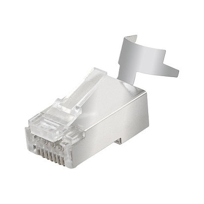 LogiLink Pack de 10 conectores modulares RJ45 Cat.6A STP pass through
