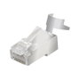 LogiLink Pack de 10 conectores modulares RJ45 Cat.6A STP pass through