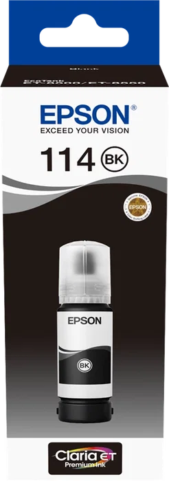 Epson T114 Negro Botella de Tinta Pigmentada 70ml