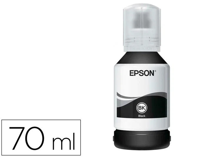 Epson T114 Botella de tinta negra de pigmento 70 ml para EcoTank ET-8500 / ET-8550 Epson T114 Botella de tinta negra de pigmento 70 ml para EcoTank ET-8500 / ET-8550