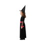 Disfraz Infantil de Bruja Rosa y Negro para Niñas 7-9 Años con Traje Largo y Sombrero