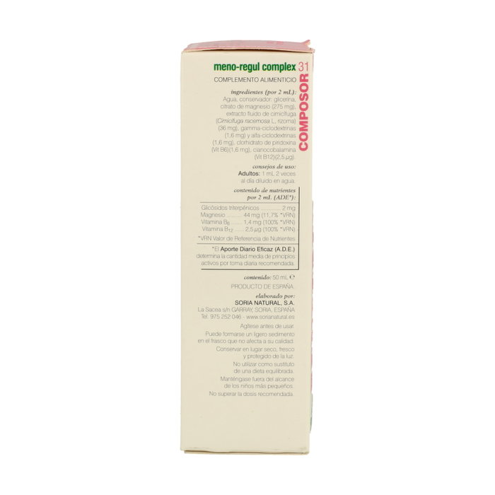 Soria Natural Composor 31 Meno-Regul Complex Fórmula XXI 50 ml