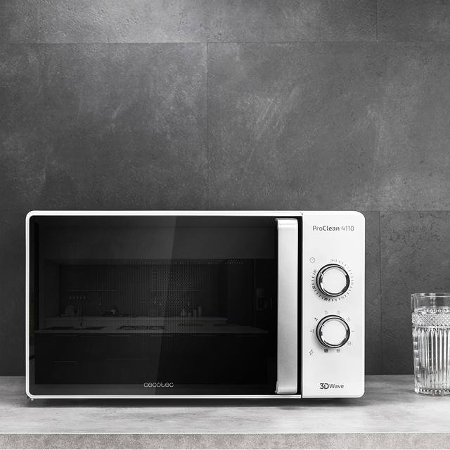 Cecotec ProClean 4110 Microondas con Grill de 23 L, 700 W, Blanco