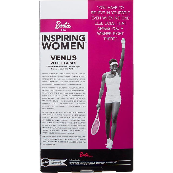 Barbie Muñeca Inspiring Women Venus Williams HRM49 Mattel