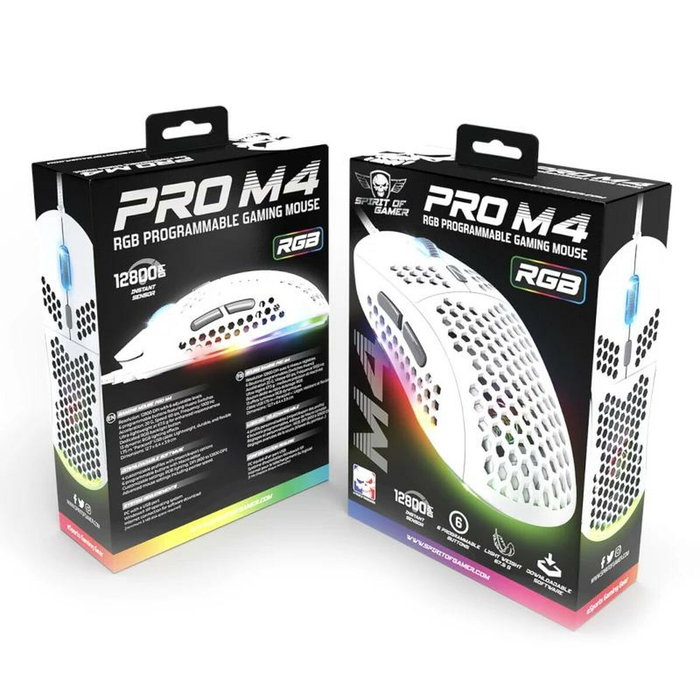 Spirit of Gamer Ratón Pro M4 White