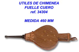 UTILES Chiminera Fuelle Cuero 460 mm 34304
