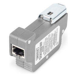Digitus DN-95421 Protector de Sobretensión PoE RJ45 Montaje en Riel DIN Gris IP40 Zinc 115g